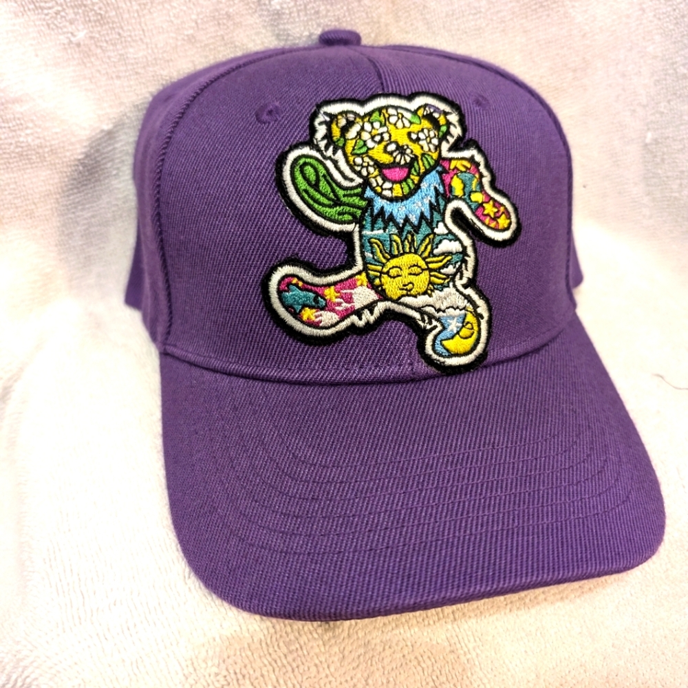 Grateful Dead Dancing Bear hat, Purple Grateful Dead Sunshine Daydream hat